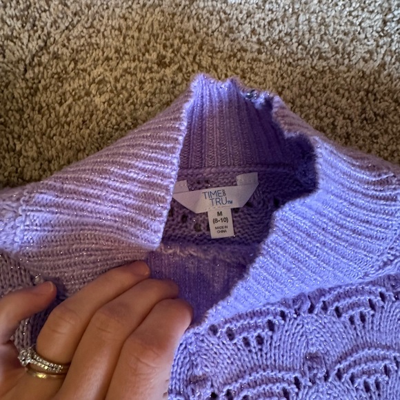 Time and Tru Lilac Cowl Neck Sweater - Picture 3 of 4